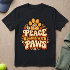 Peace Begins With Paws T-Shirt