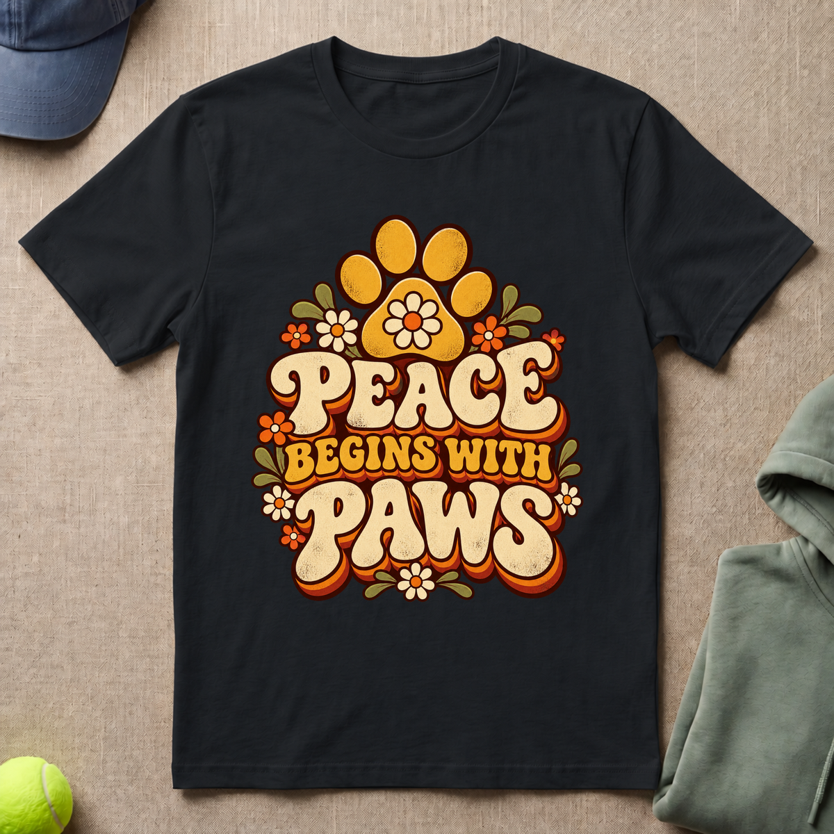 Peace Begins With Paws T-Shirt