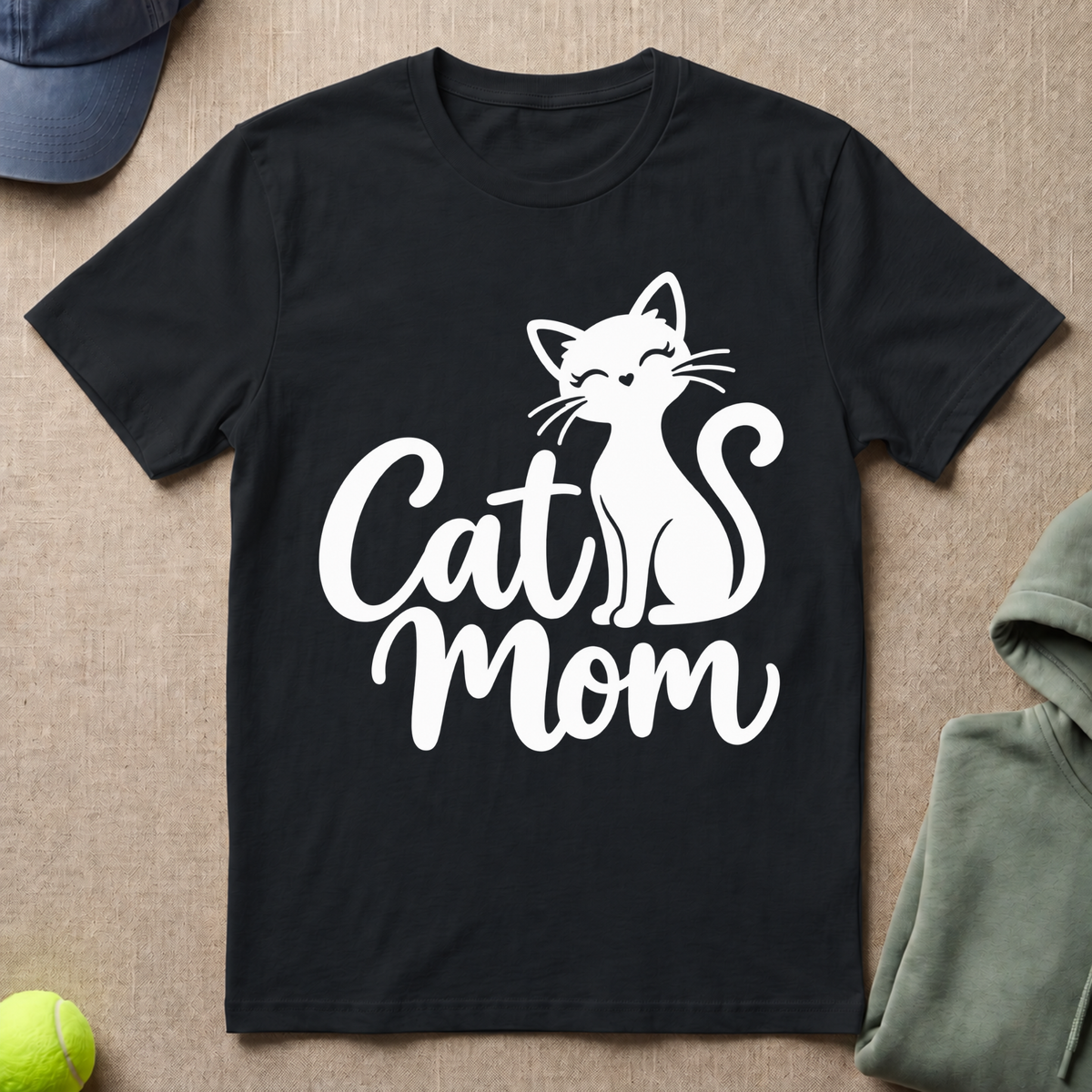 Cat Mom Silhouette T-Shirt