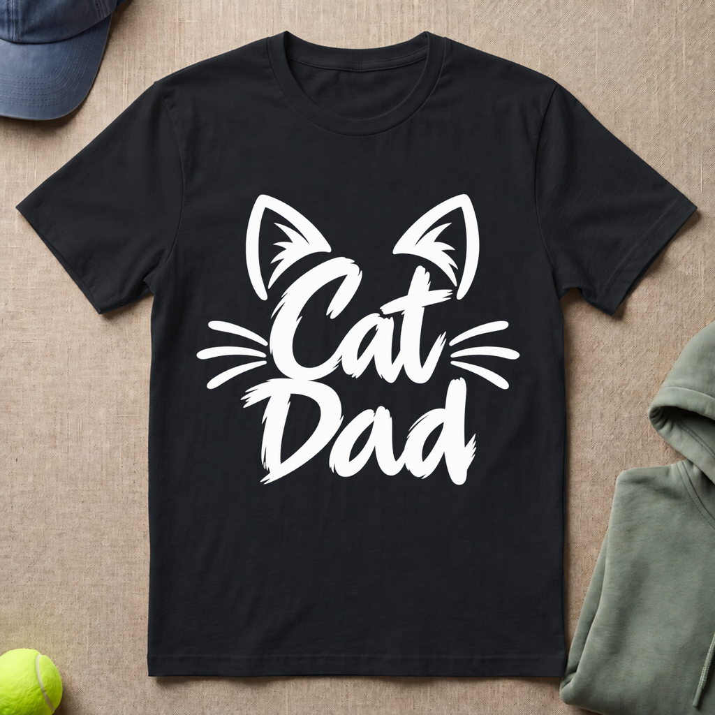 Cat Dad Whiskers T-Shirt