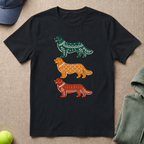 Golden Retriever In Color T-Shirt