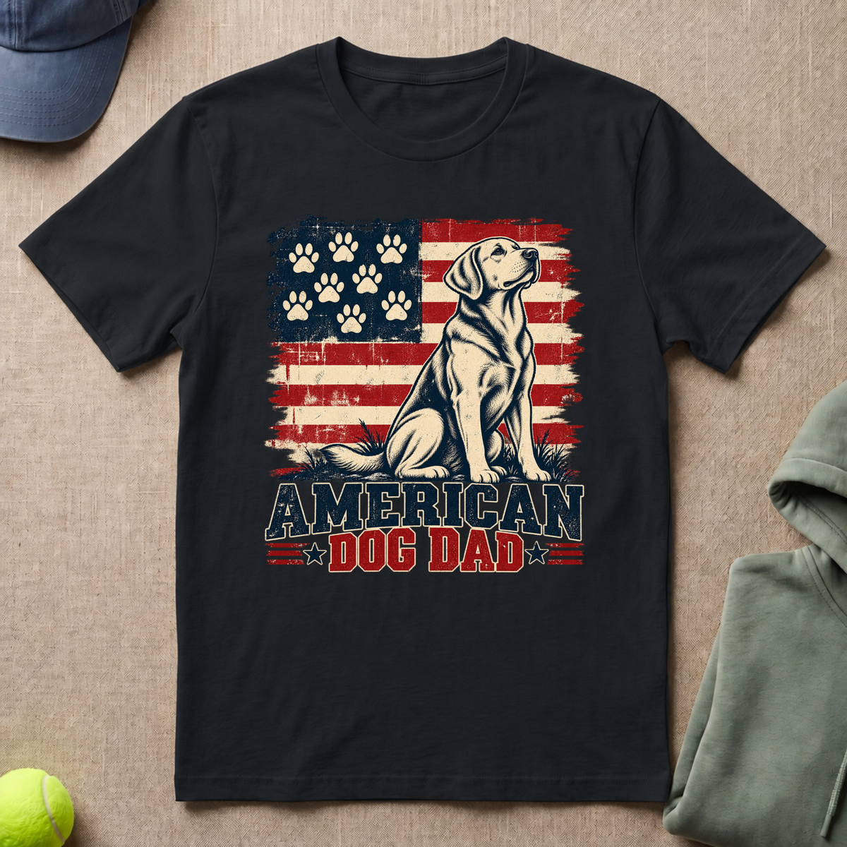 American Dog Dad T-Shirt