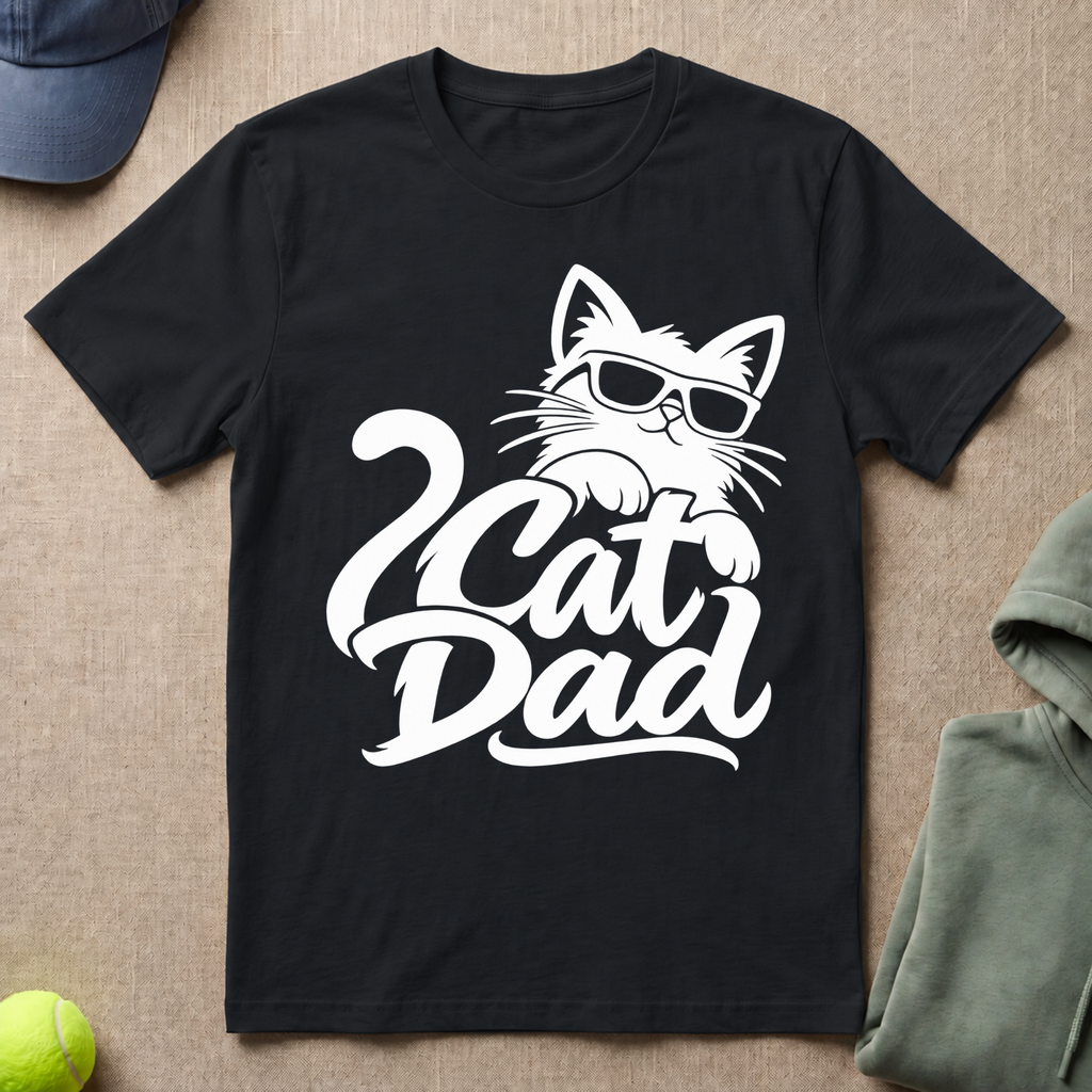 Cat Dad Silhouette T-Shirt