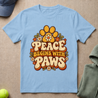 Peace Begins With Paws T-Shirt