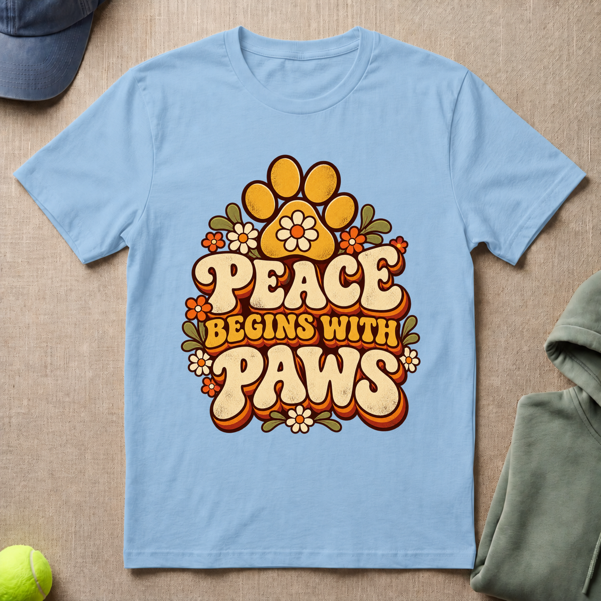 Peace Begins With Paws T-Shirt