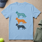 German Shepherd In Color T-Shirt