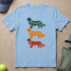 Golden Retriever In Color T-Shirt