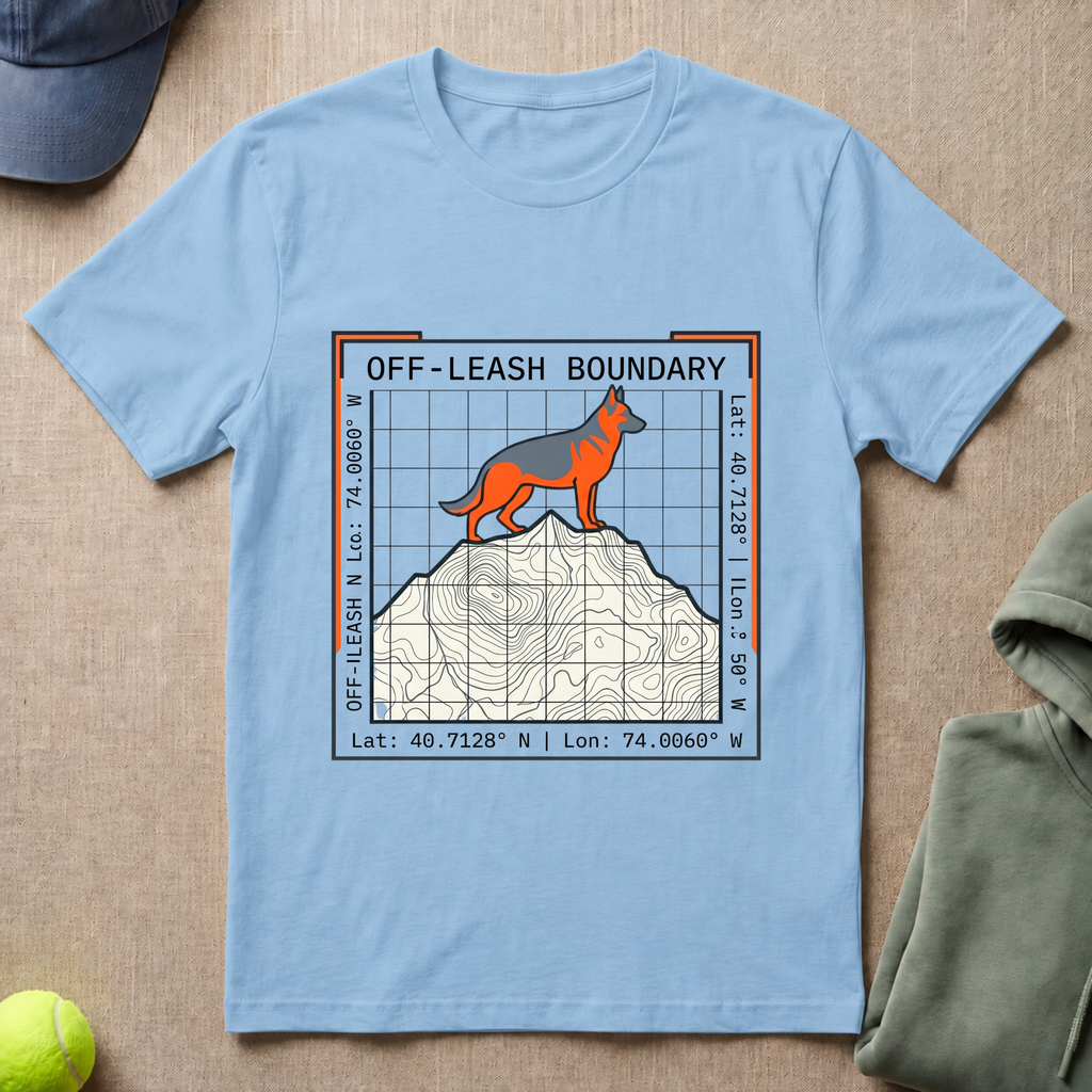 Off Leash Boundary   T-Shirt