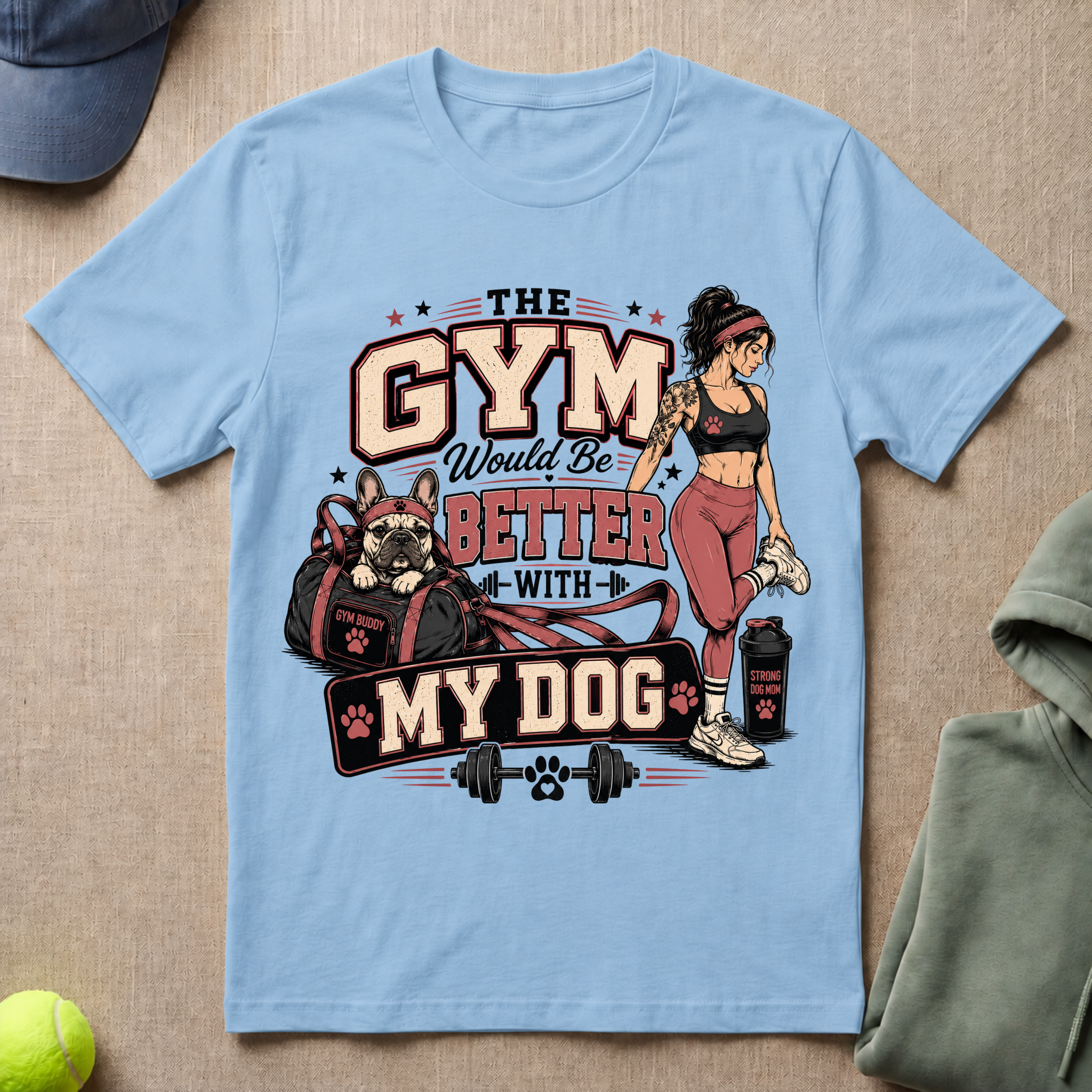 Gym Better With Dog T-Shirt