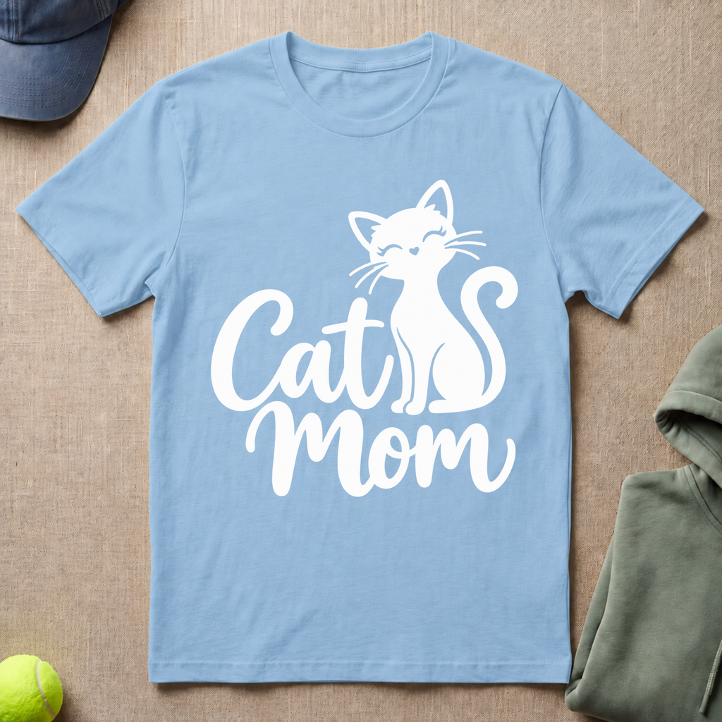 Cat Mom Silhouette T-Shirt