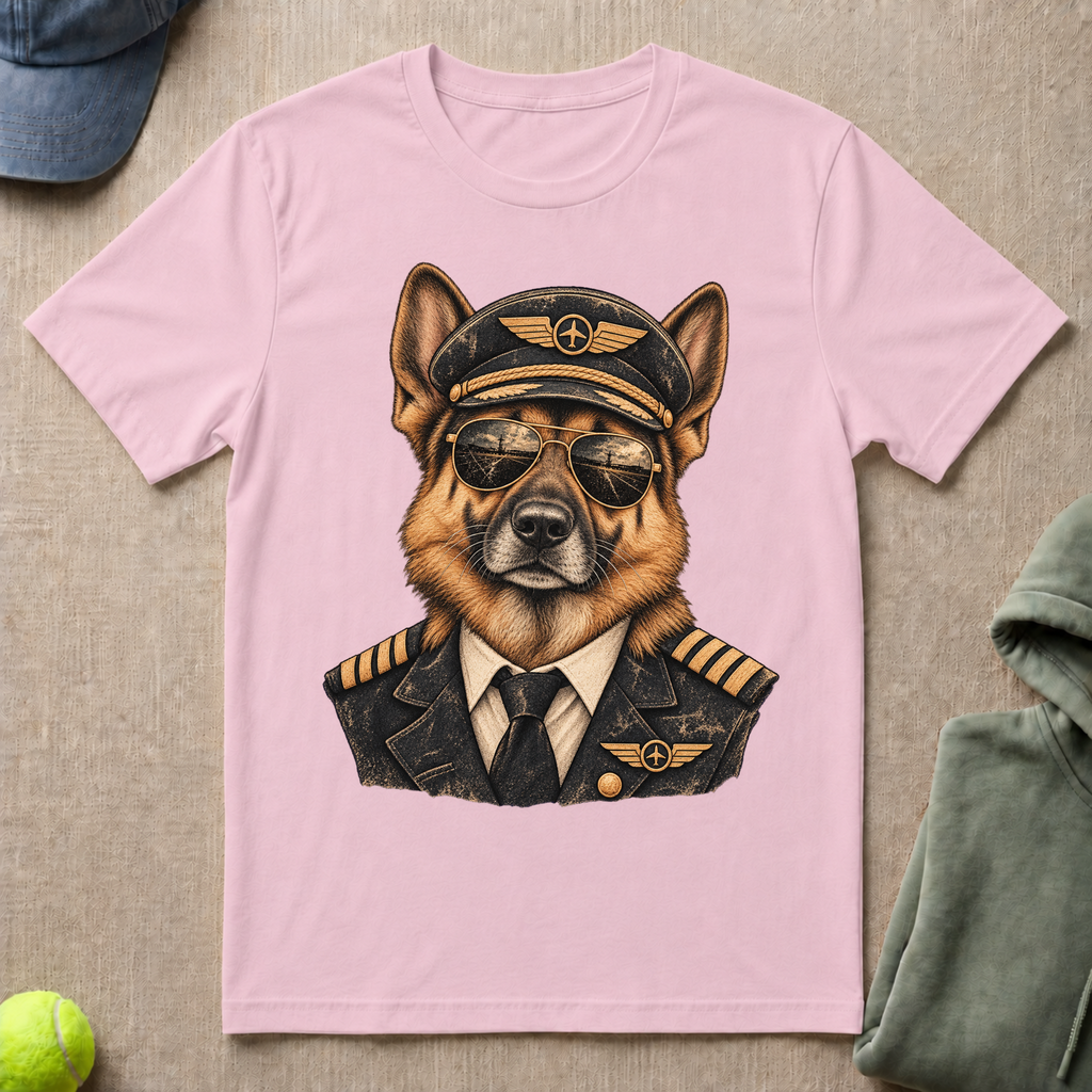 German Shepherd Pilot T-Shirt