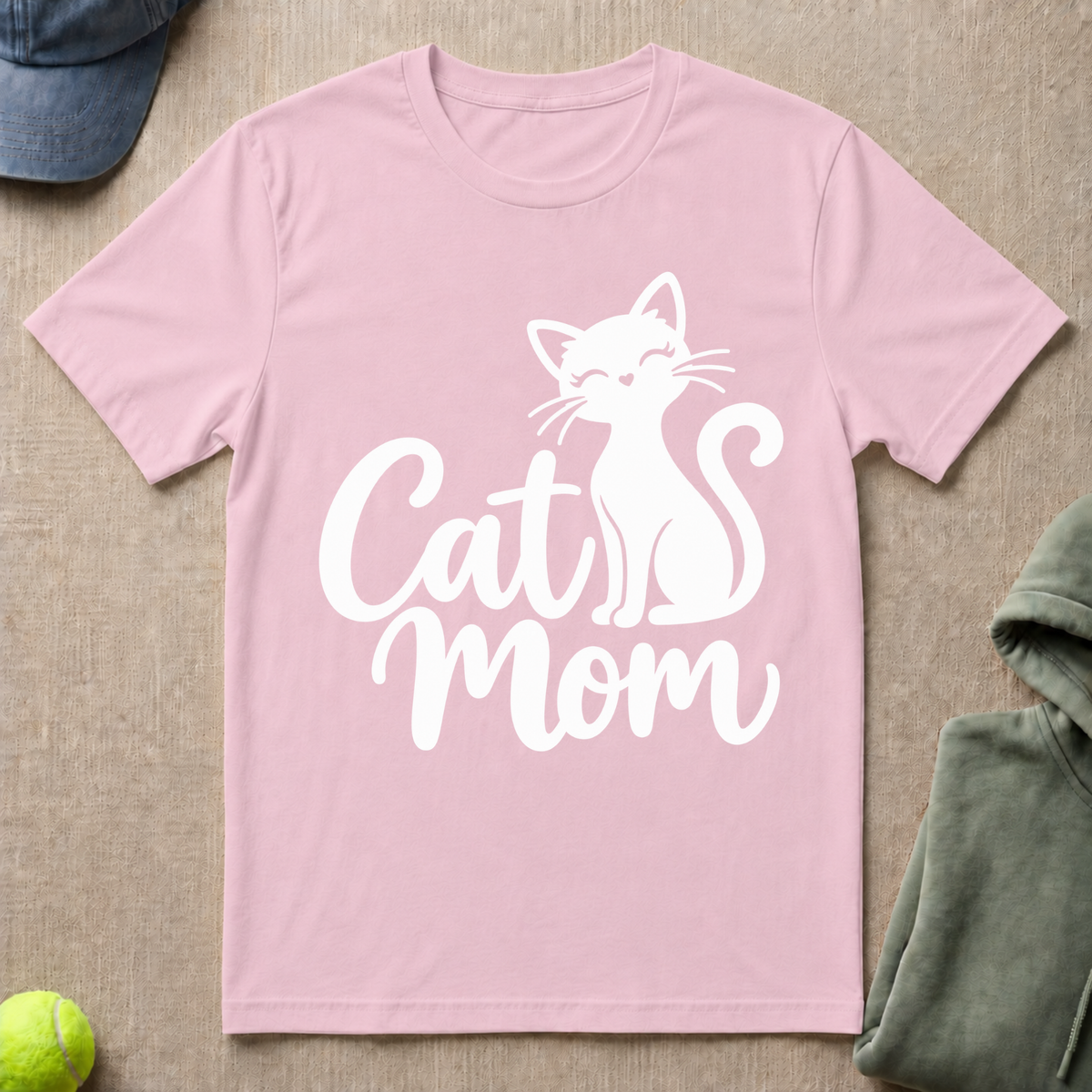 Cat Mom Silhouette T-Shirt