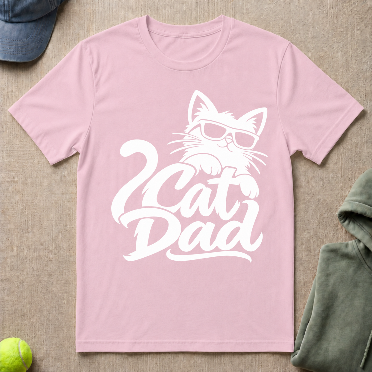 Cat Dad Silhouette T-Shirt