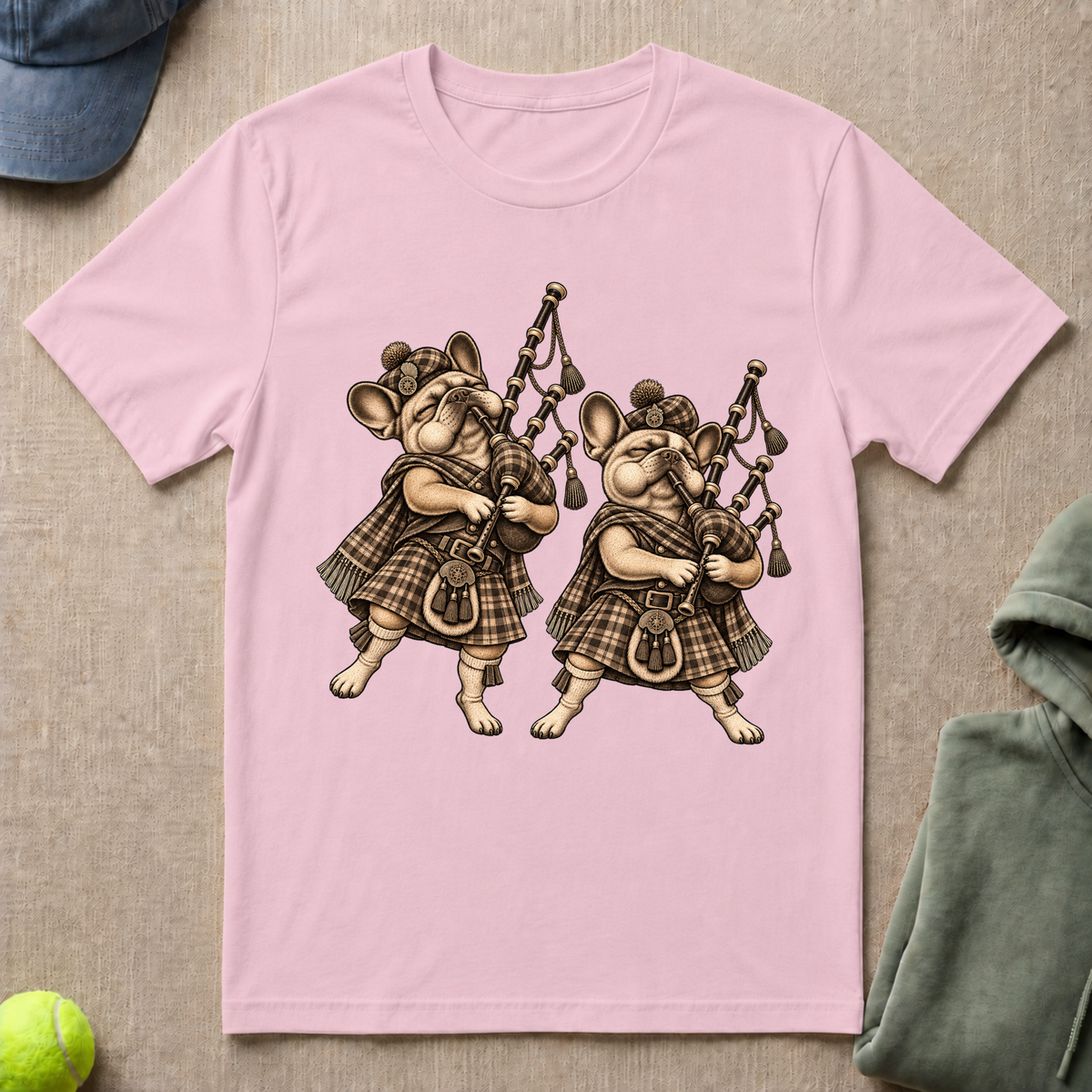 Frenchie Duo Scotts T-Shirt