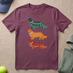 Golden Retriever In Color T-Shirt