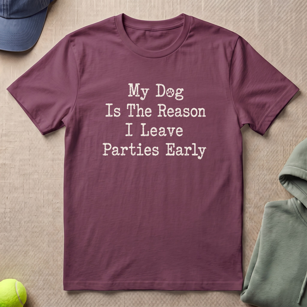 Leave Parties Slogan T-Shirt