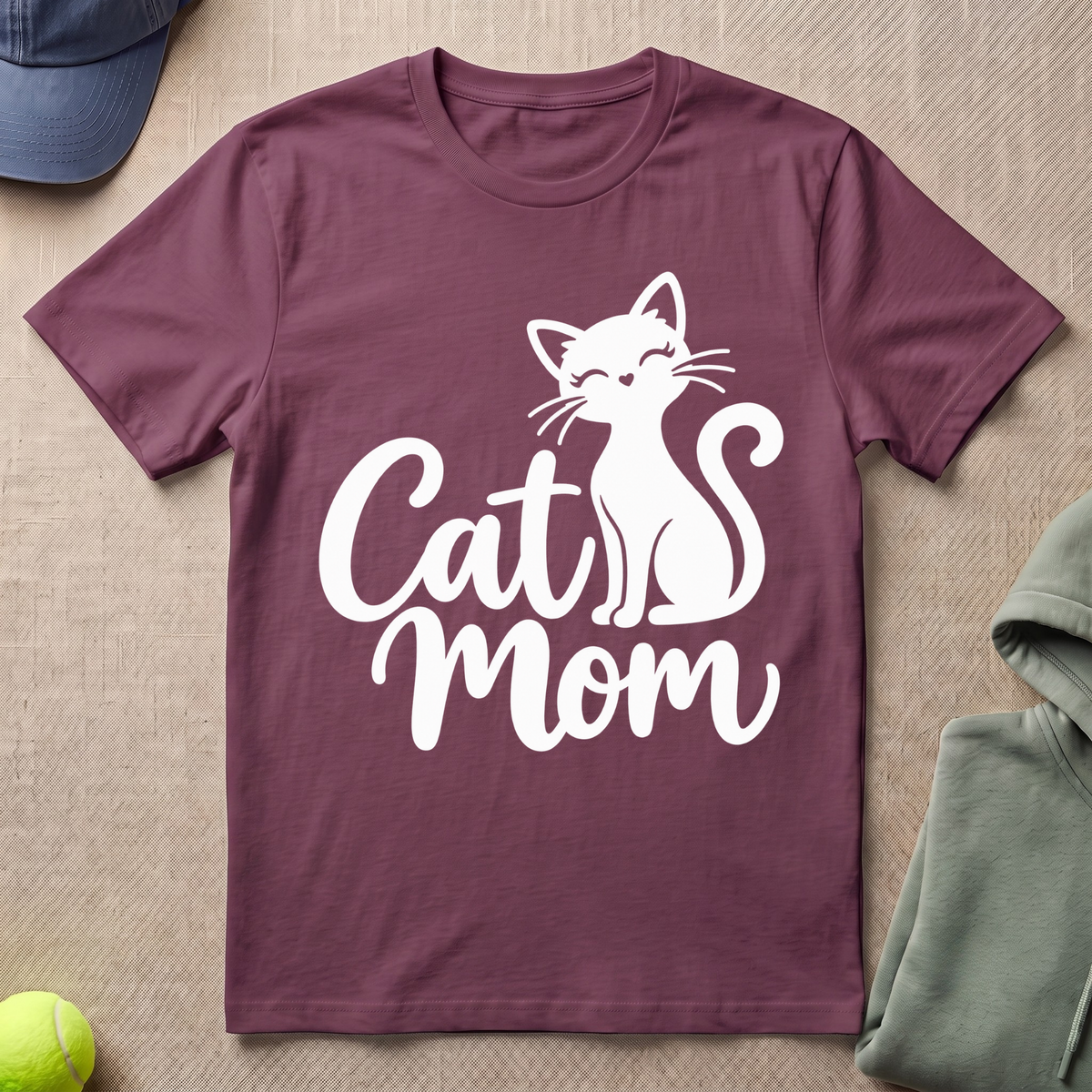 Cat Mom Silhouette T-Shirt