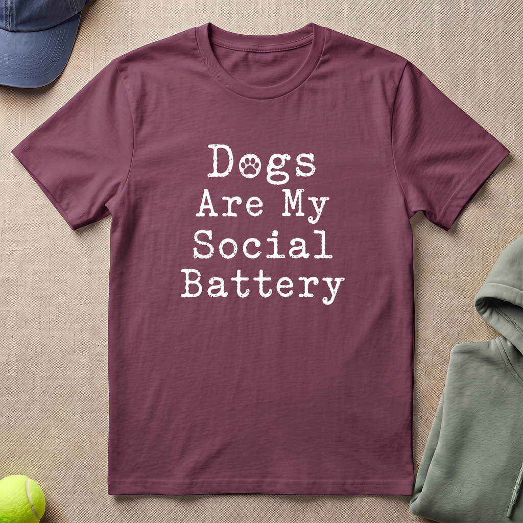Social Battery Slogan T-Shirt