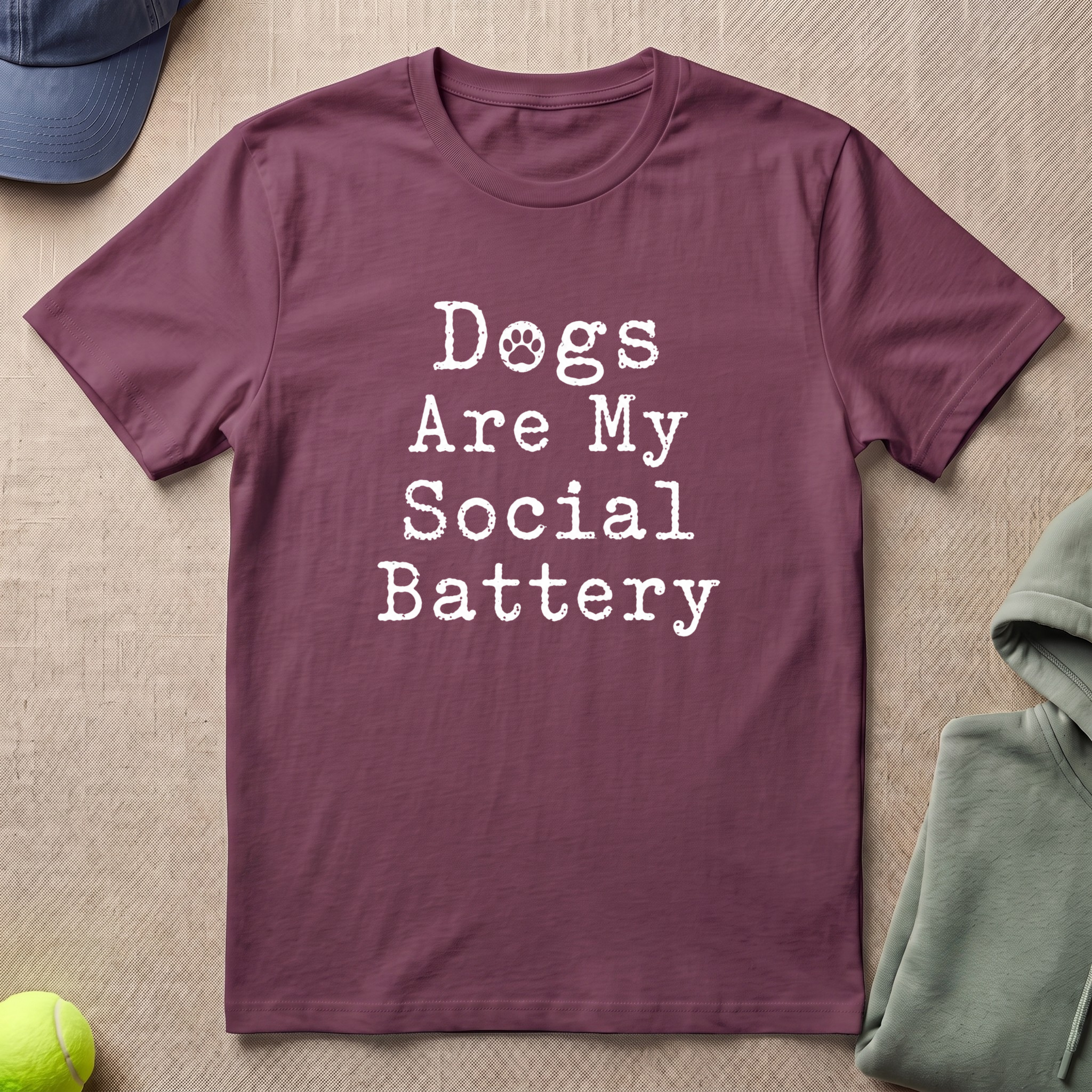 Social Battery Slogan T-Shirt