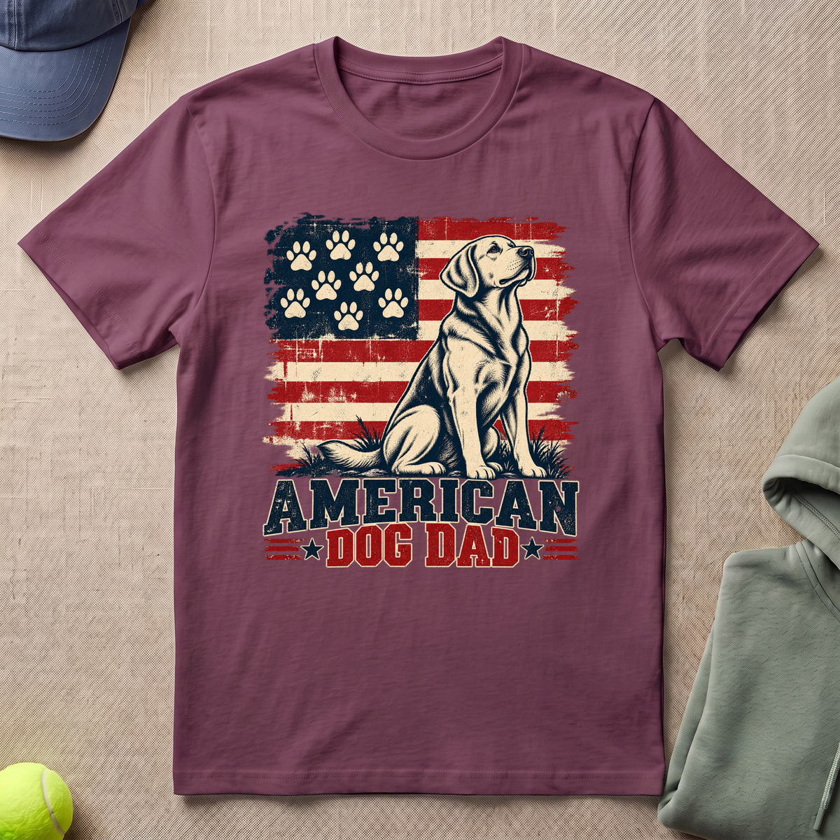 American Dog Dad T-Shirt