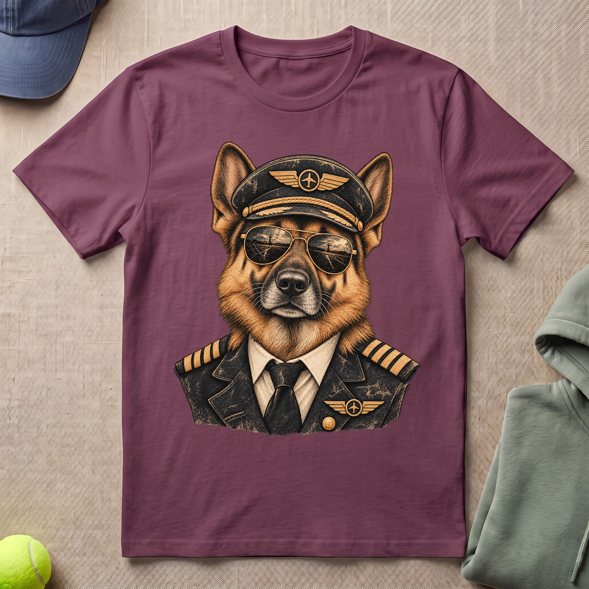 German Shepherd Pilot T-Shirt