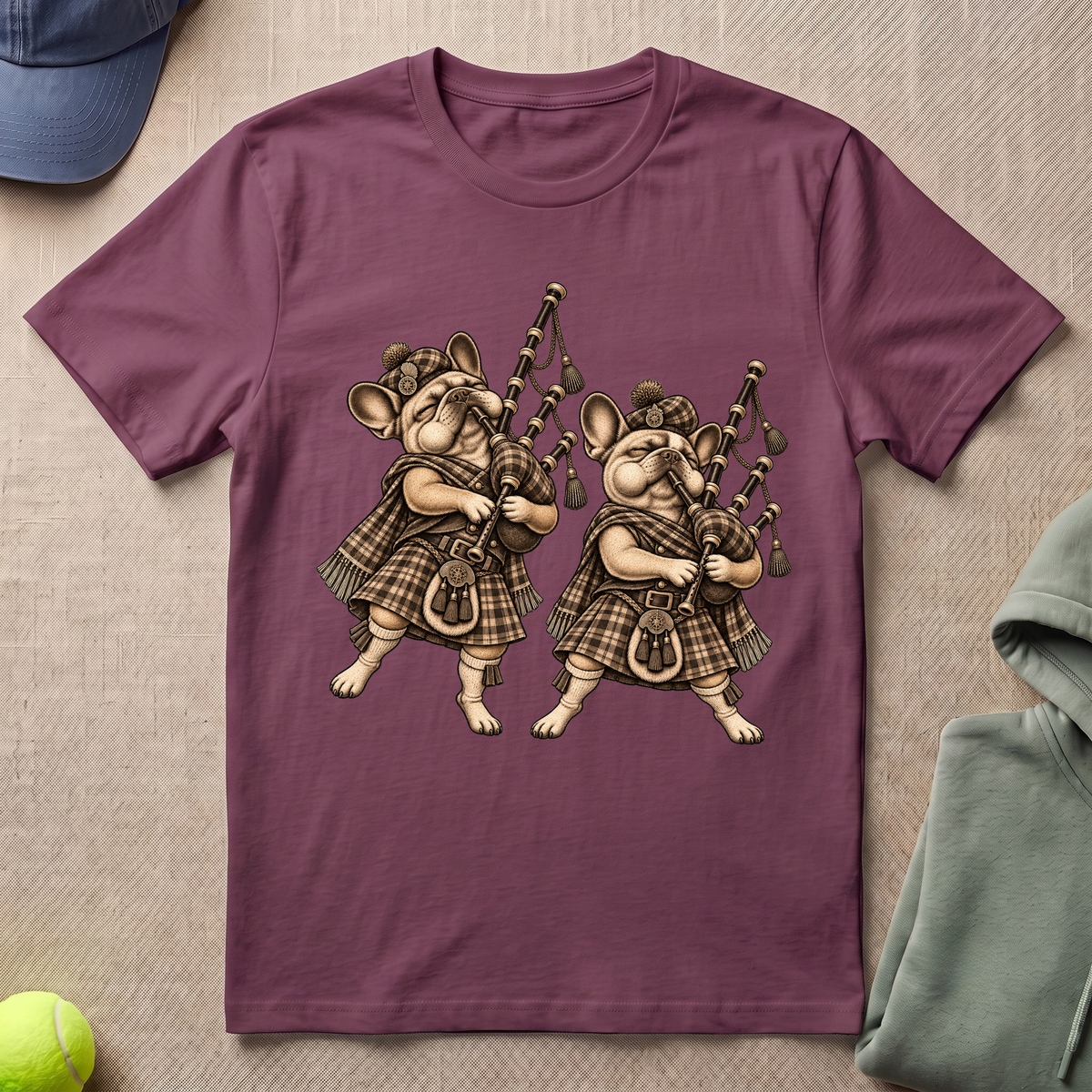Frenchie Duo Scotts T-Shirt