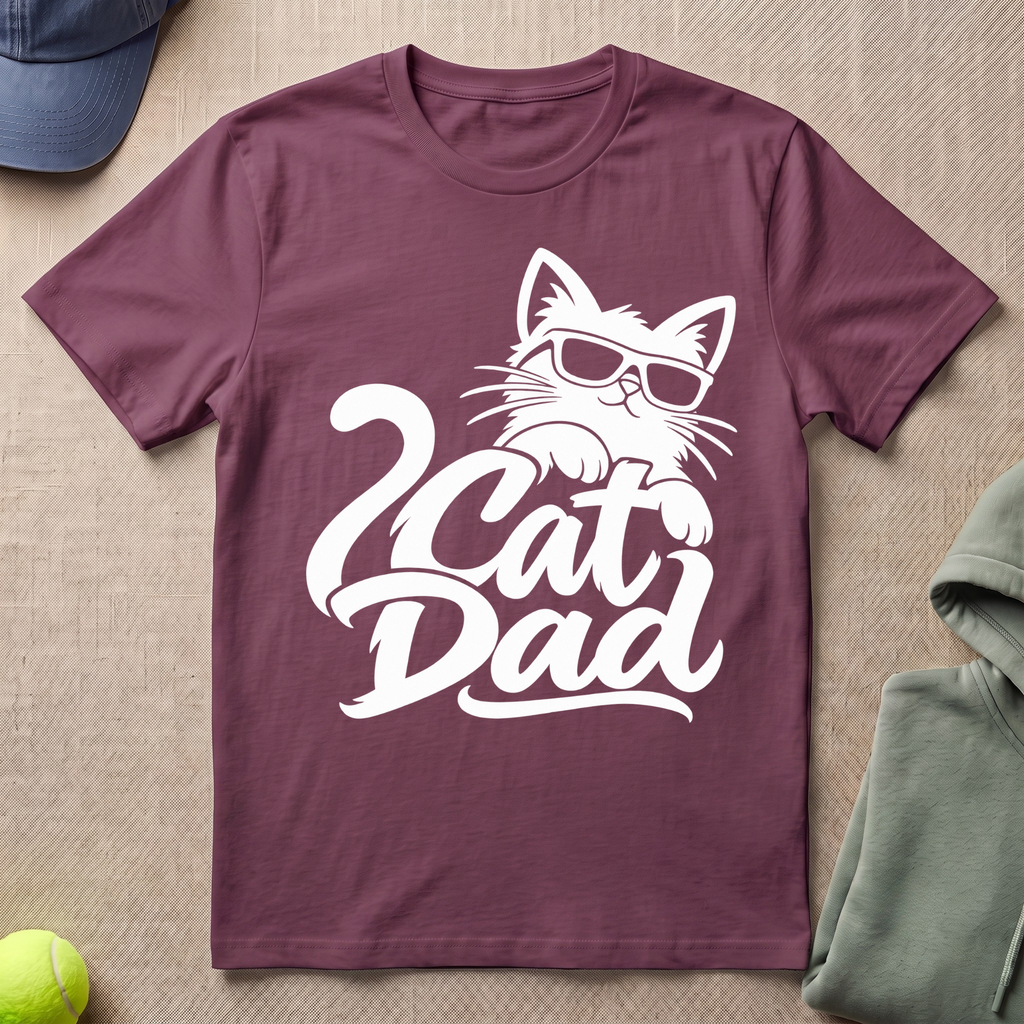 Cat Dad Silhouette T-Shirt