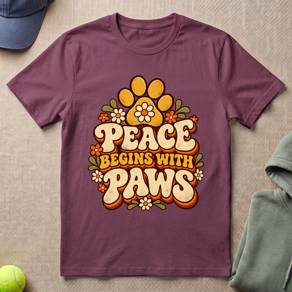 Peace Begins With Paws T-Shirt