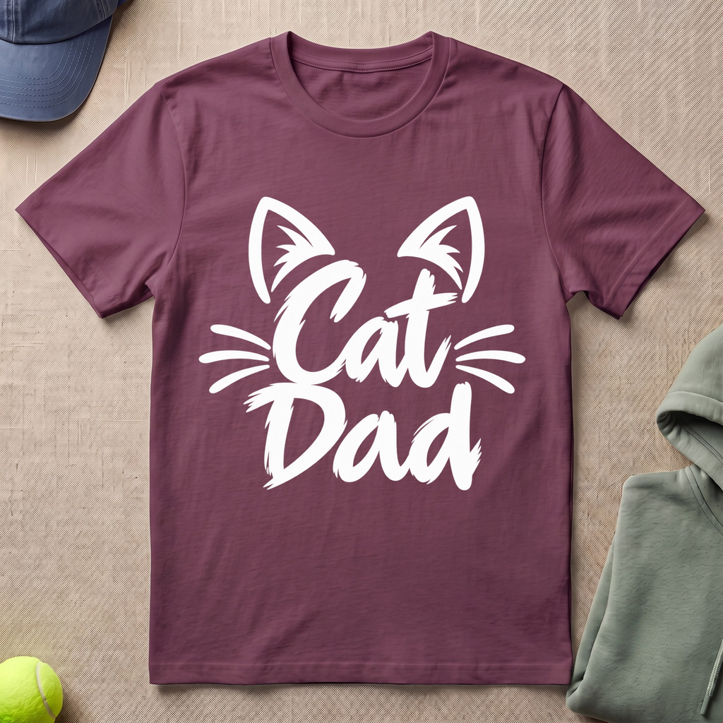 Cat Dad Whiskers T-Shirt