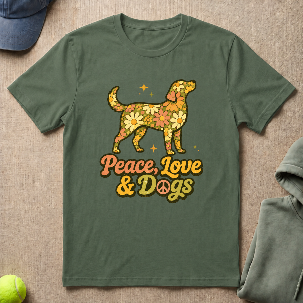 Peace Love & Dogs T-Shirt