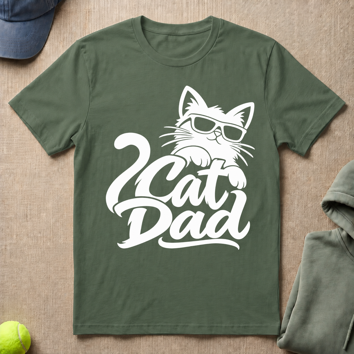 Cat Dad Silhouette T-Shirt