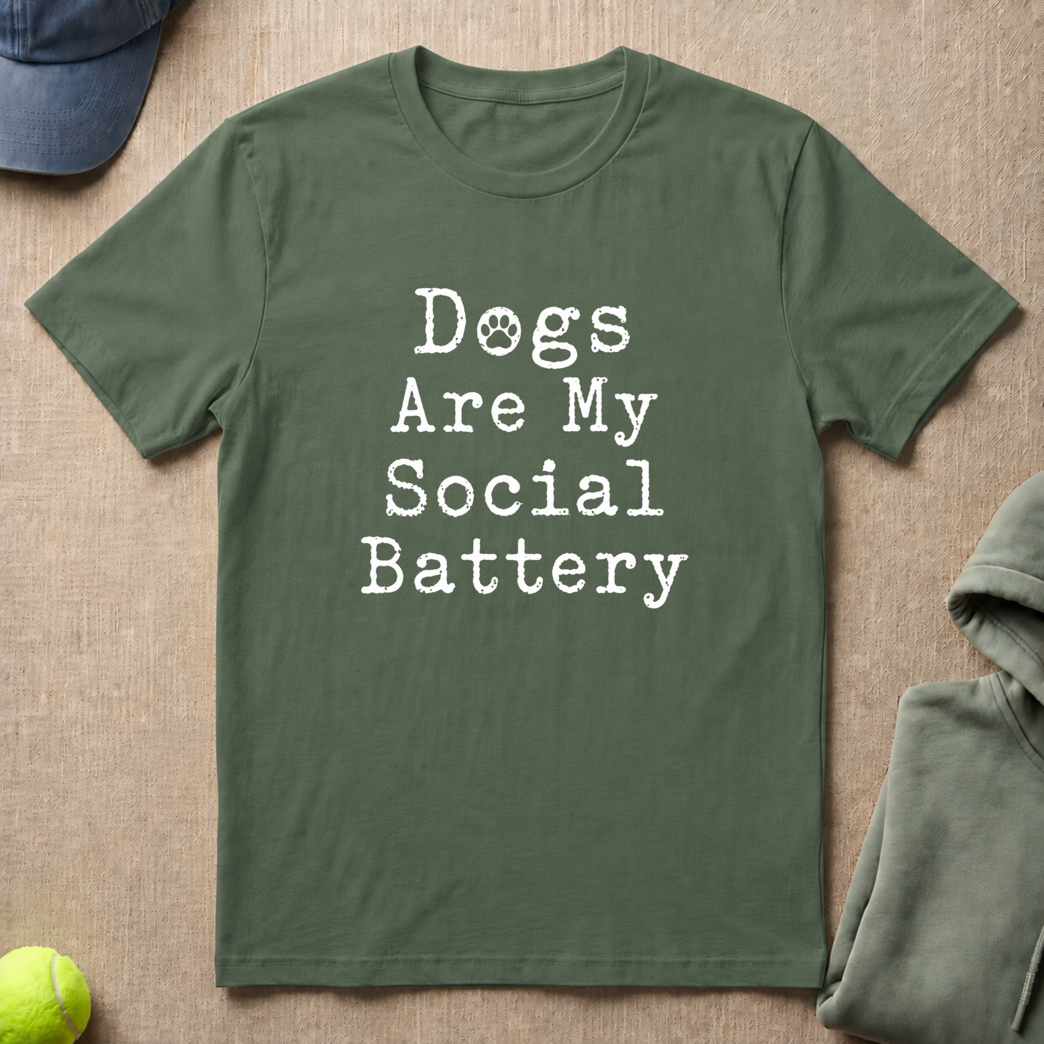 Social Battery Slogan T-Shirt