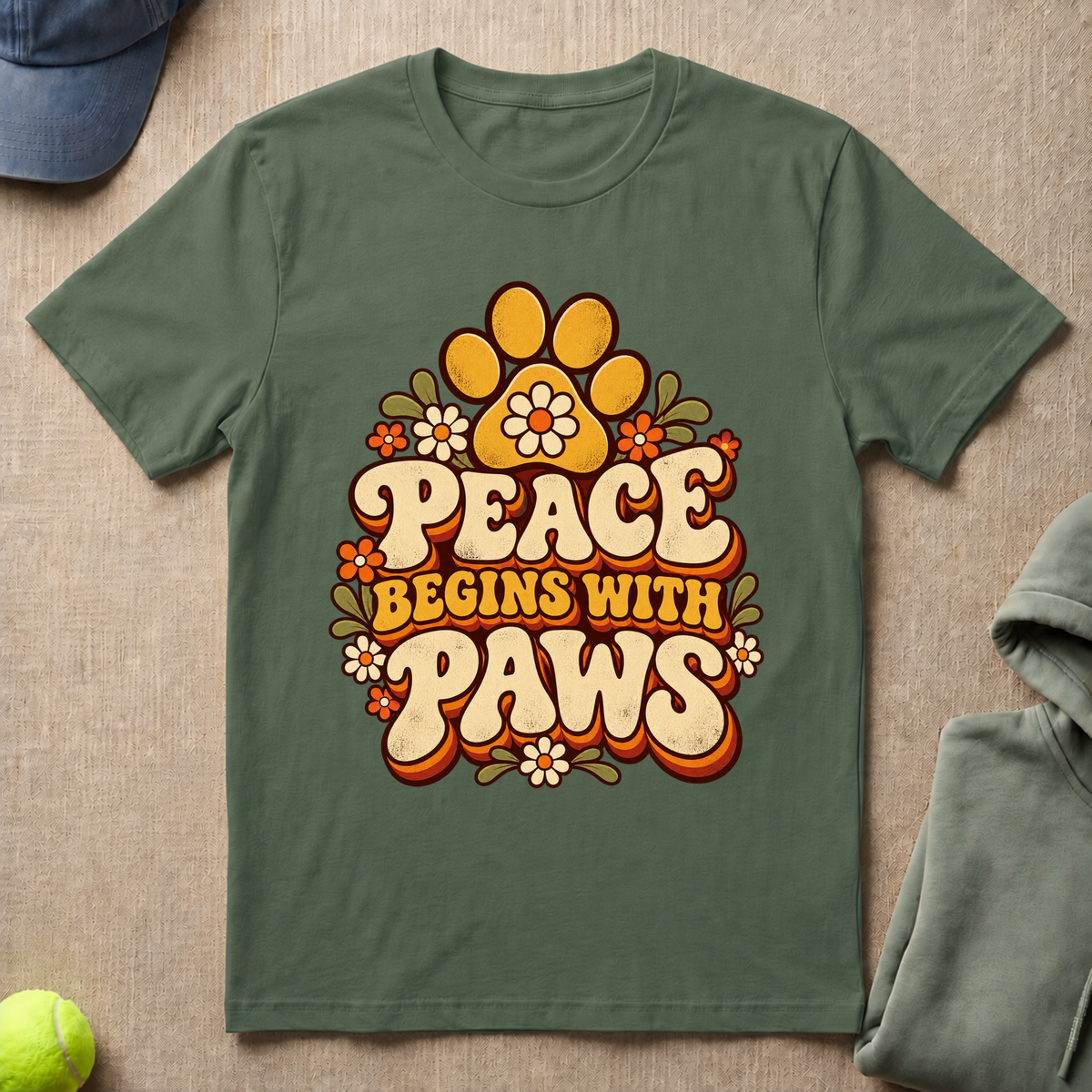Peace Begins With Paws T-Shirt
