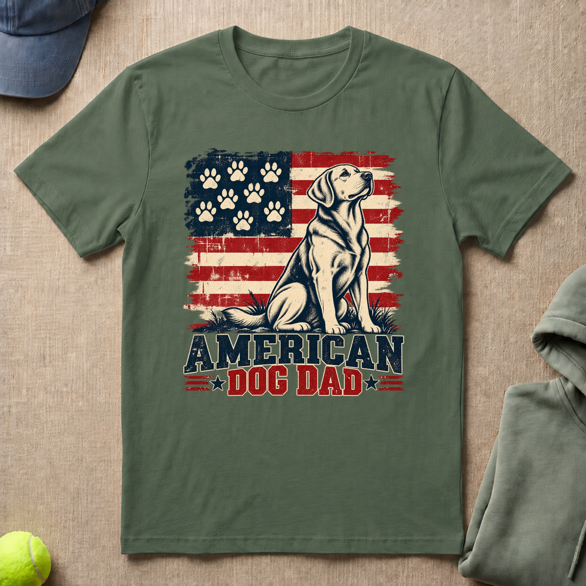 American Dog Dad T-Shirt