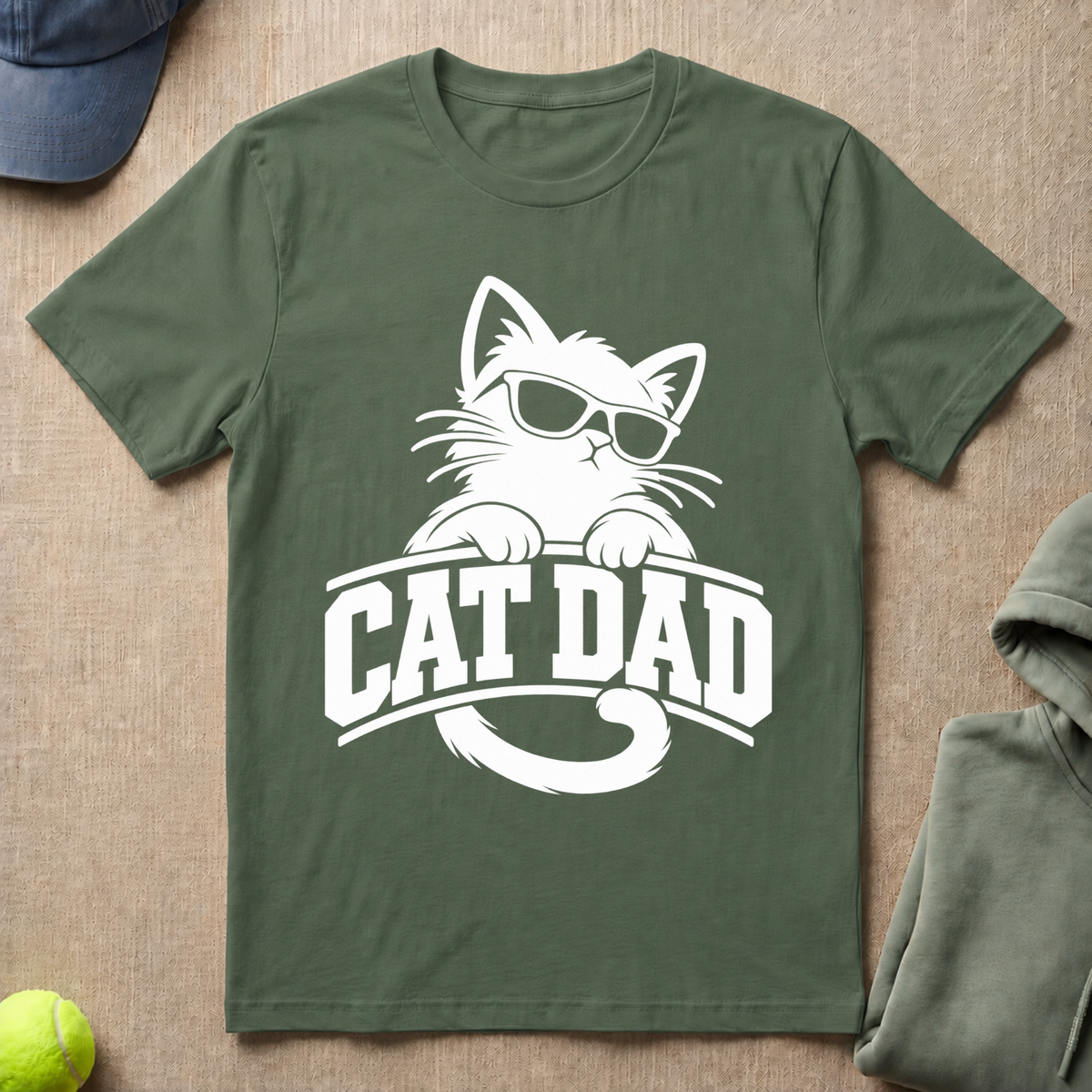 Cat Dad Sunglasses T-Shirt