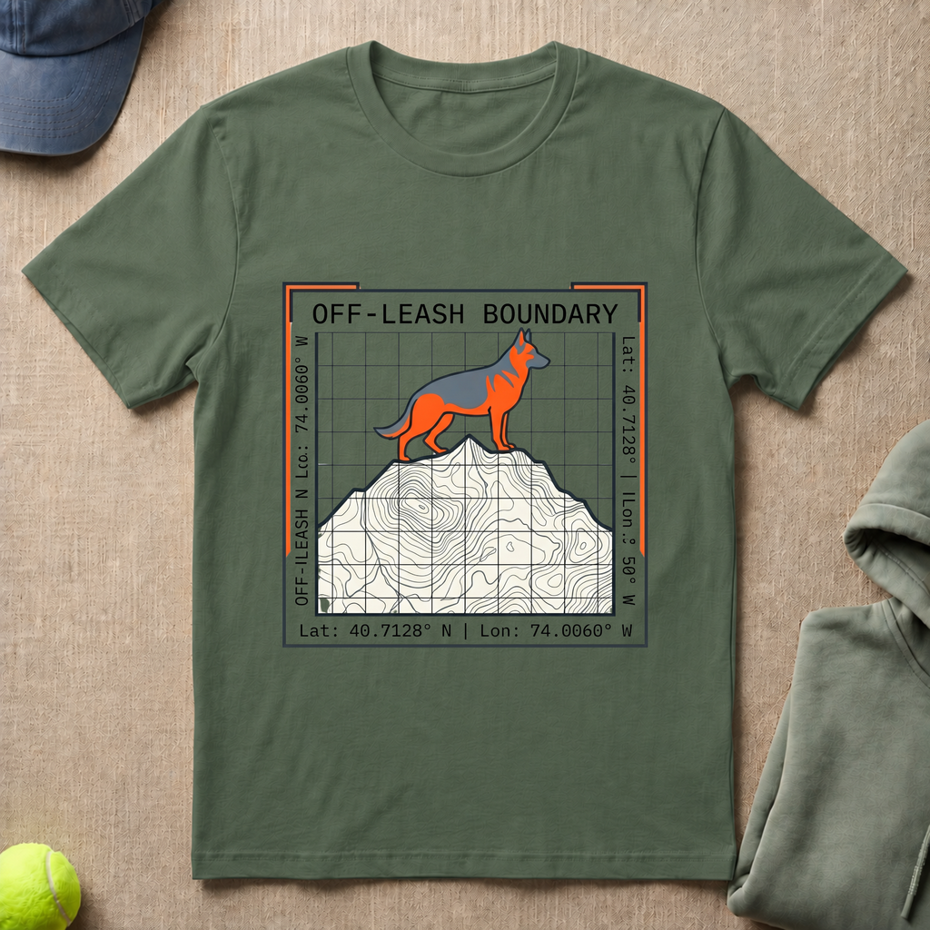 Off Leash Boundary   T-Shirt