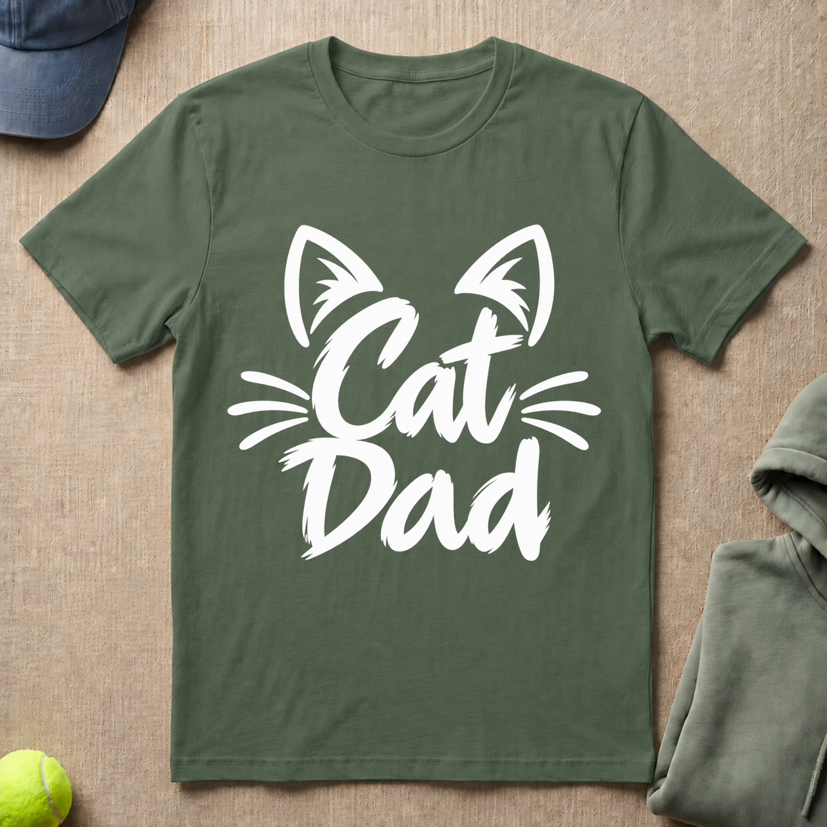 Cat Dad Whiskers T-Shirt
