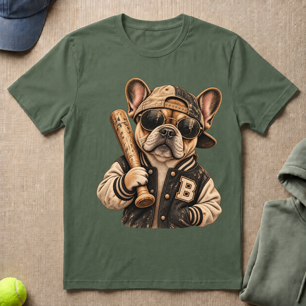 Frenchie Baseball T-Shirt
