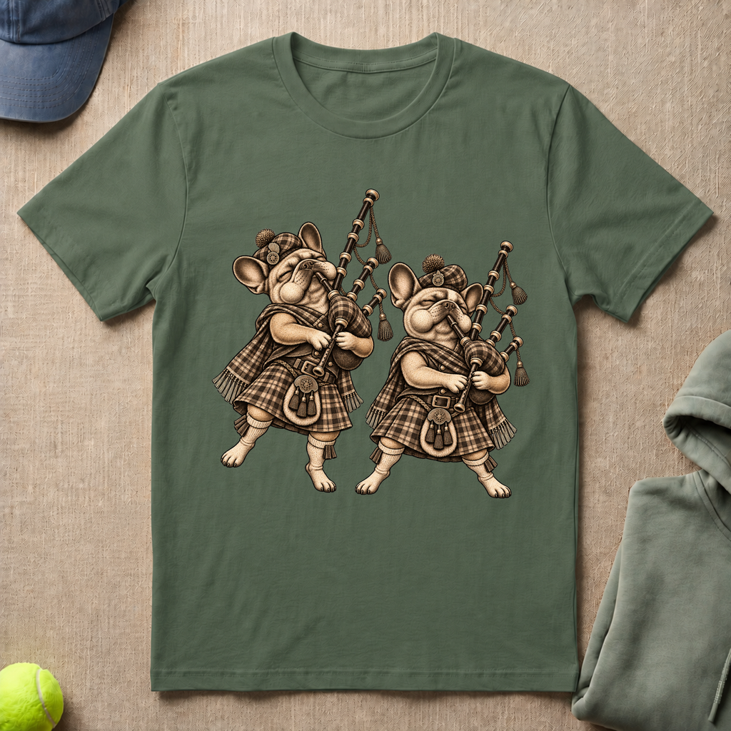 Frenchie Duo Scotts T-Shirt