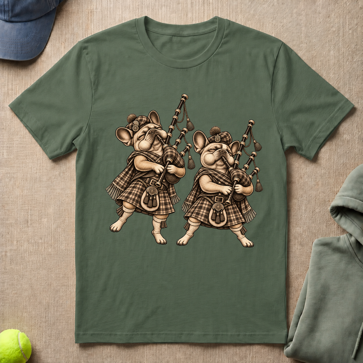Frenchie Duo Scotts T-Shirt