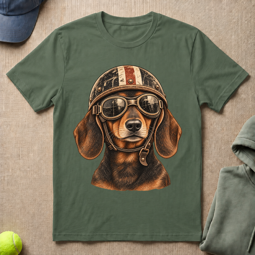 Dachshund Biker T-Shirt