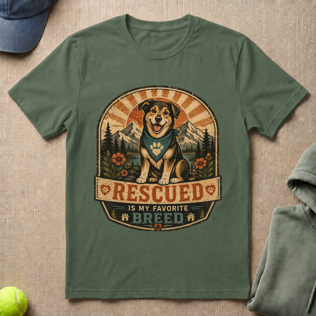 Rescued Favourite Breed   T-Shirt