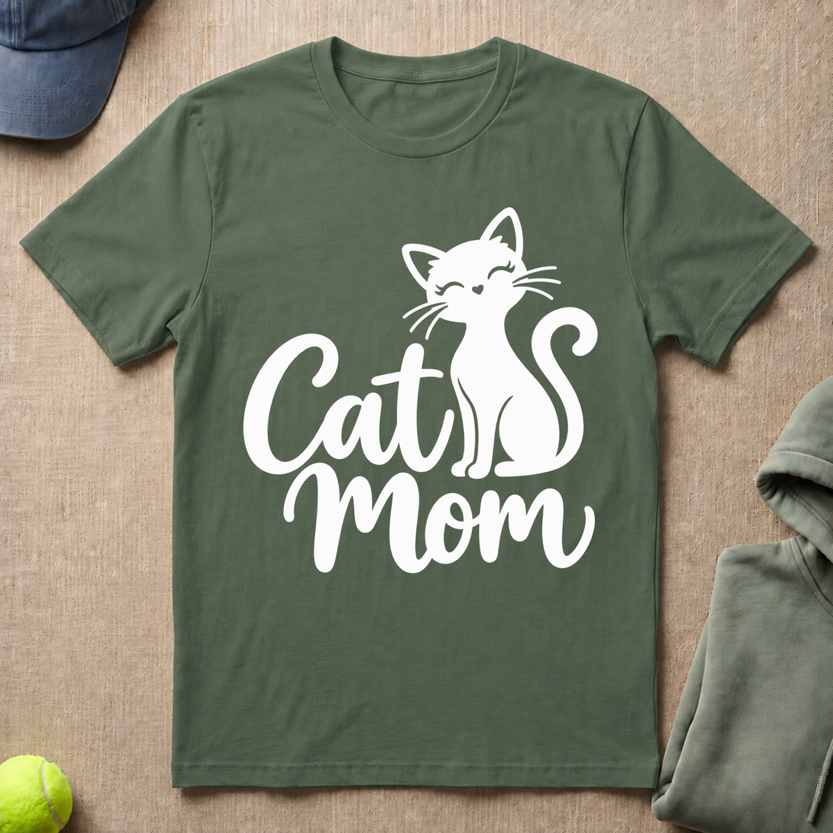 Cat Mom Silhouette T-Shirt