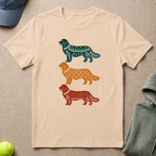Golden Retriever In Color T-Shirt