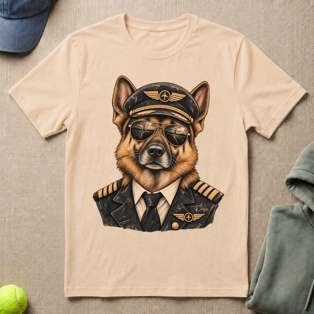 German Shepherd Pilot T-Shirt