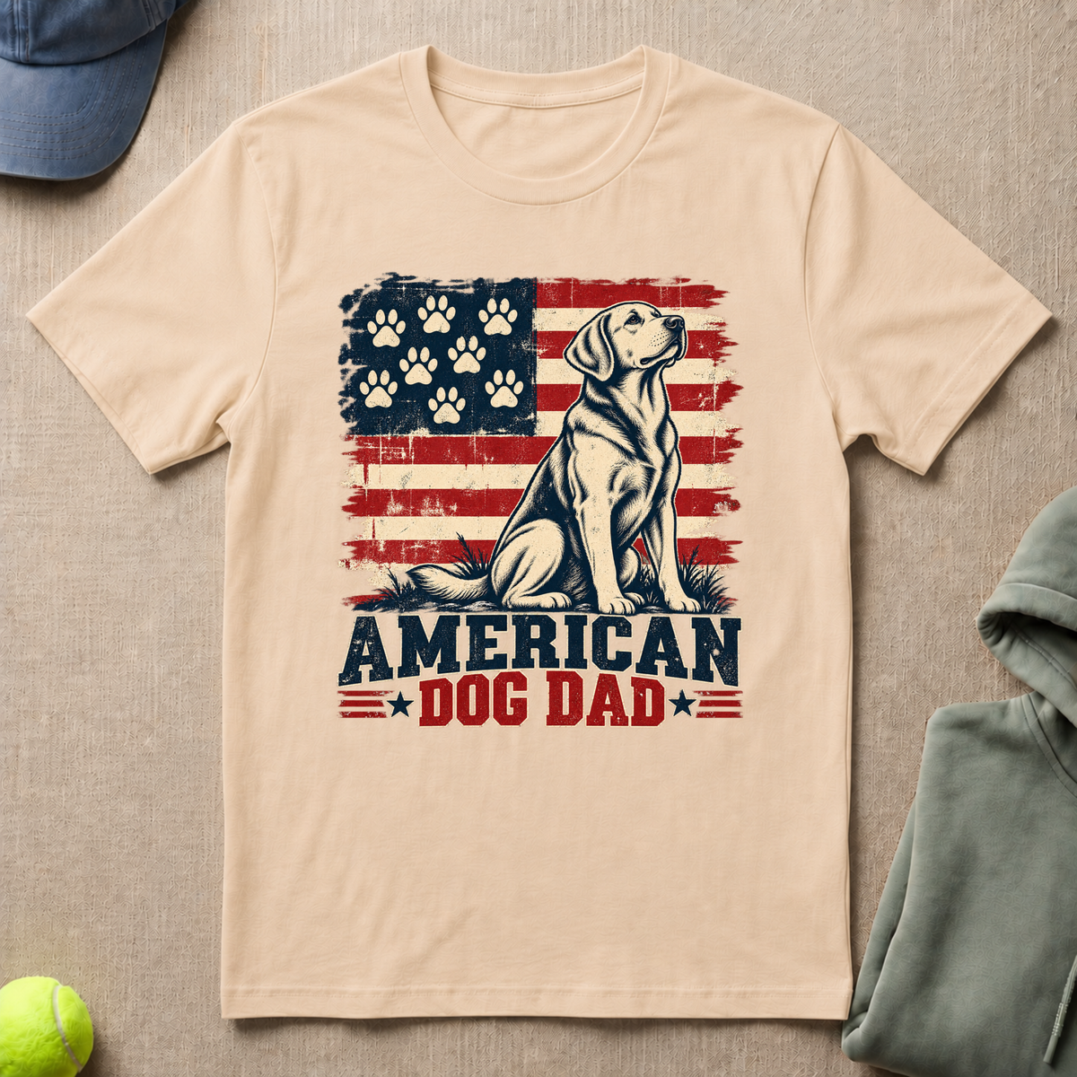 American Dog Dad T-Shirt