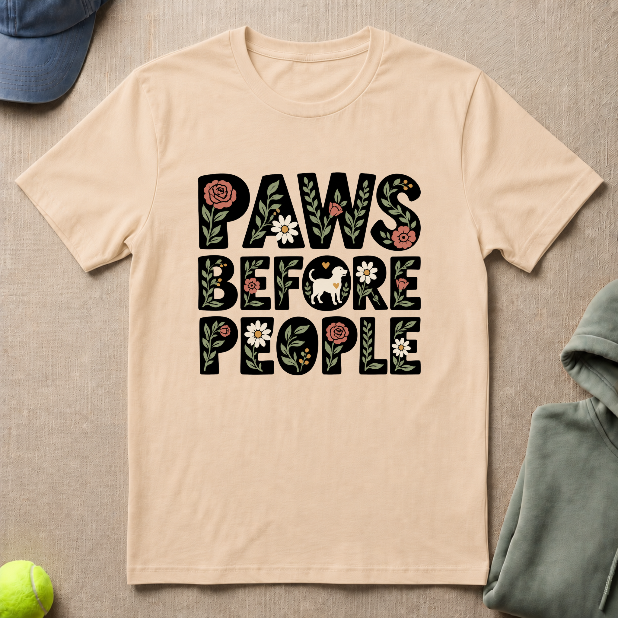 Paws Floral T-Shirt