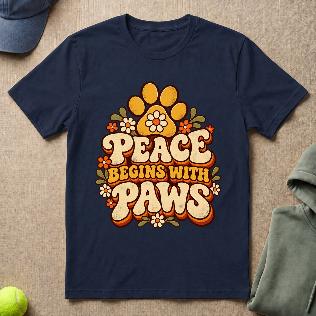 Peace Begins With Paws T-Shirt