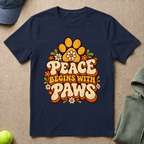 Peace Begins With Paws T-Shirt