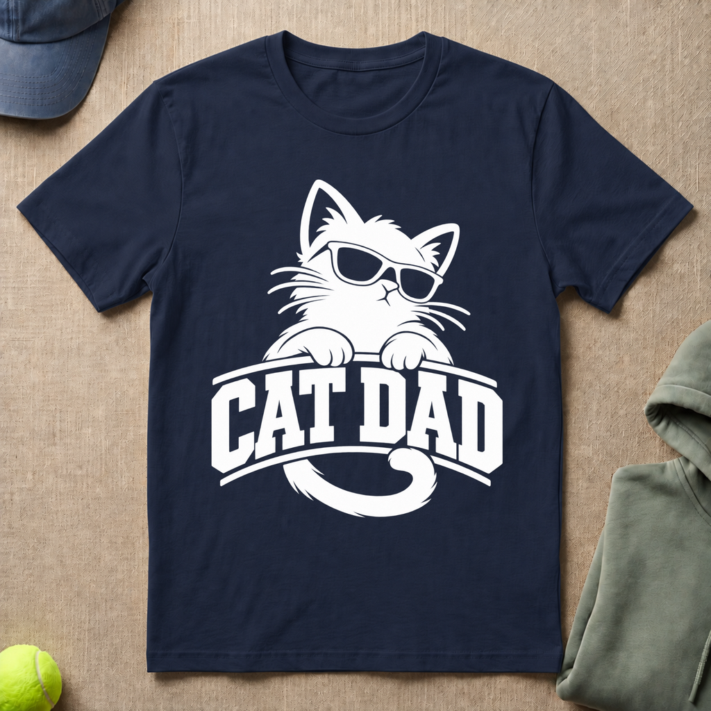 Cat Dad Sunglasses T-Shirt